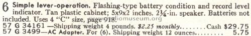 Silvertone 34161 Order=57G 34161; Sears, Roebuck & Co. (ID = 1678967) Enrég.-R