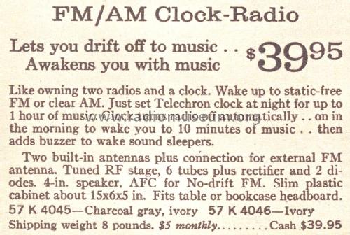 Silvertone 4046 Ch= 132.72201 Order=57K 4046; Sears, Roebuck & Co. (ID = 1689371) Radio