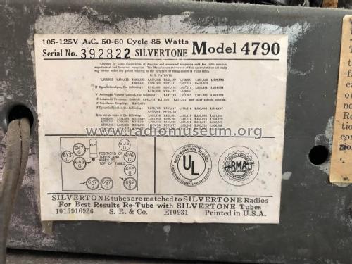 Silvertone 4790 Ch= 101.479; Sears, Roebuck & Co. (ID = 3101932) Radio