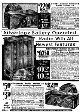 Silvertone 47 Order= 57V 4076; Sears, Roebuck & Co. (ID = 1254914) Radio