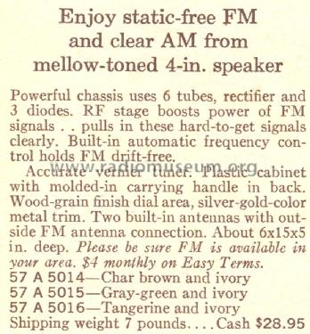 Silvertone 5016 Order=57A 5016; Sears, Roebuck & Co. (ID = 1623799) Radio