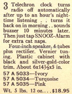 Silvertone 5033 Order=57A 5033; Sears, Roebuck & Co. (ID = 1623403) Radio