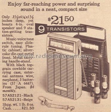 Silvertone 5212 Order=57K 52121; Sears, Roebuck & Co. (ID = 1629320) Radio