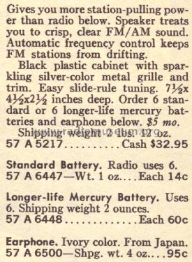 Silvertone 5217 Order=57A 5217; Sears, Roebuck & Co. (ID = 1628612) Radio