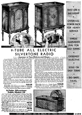 Silvertone 53 Order= 57V 4142 or 4143; Sears, Roebuck & Co. (ID = 1253561) Radio