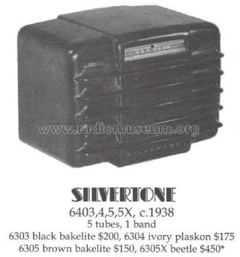 Silvertone 6405X ; Sears, Roebuck & Co. (ID = 1473762) Radio