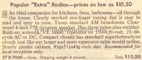 Silvertone 7000 Ch= 132.42000 Order=57D 7000; Sears, Roebuck & Co. (ID = 1629961) Radio