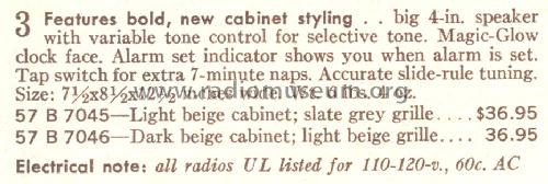 Silvertone 7046 Order= 57B 7046; Sears, Roebuck & Co. (ID = 1710889) Radio