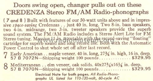 Silvertone 7072 Order= 57B 7072N; Sears, Roebuck & Co. (ID = 1710467) Radio