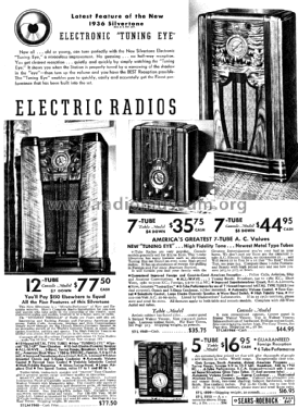 Silvertone 7-Tube Table Model Order= 57L 1942 Ch= 391Y; Sears, Roebuck & Co. (ID = 1274543) Radio