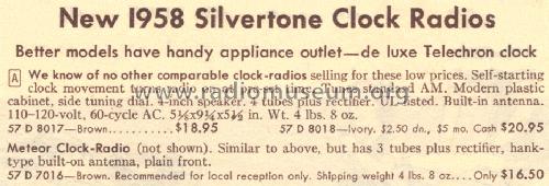 Silvertone 8017A Ch= 528.53030 Order=57D 8017; Sears, Roebuck & Co. (ID = 1629993) Radio