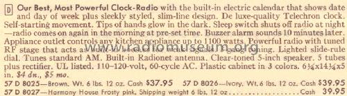 Silvertone 8027 Ch= 528.53090 Order=57D 8027; Sears, Roebuck & Co. (ID = 1630940) Radio