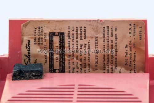 Silvertone 8206 Coral Ch= 132.42501 Order=57D 8206; Sears, Roebuck & Co. (ID = 2498002) Radio