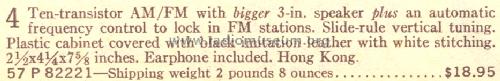 Silvertone 82221 Order= 57P 82221; Sears, Roebuck & Co. (ID = 1721527) Radio