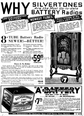 Silvertone 8-Tube Battery Order= 57KM 1575; Sears, Roebuck & Co. (ID = 1264517) Radio