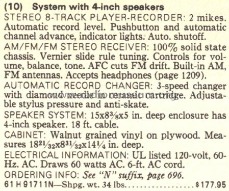 Silvertone 91711 Order= 61H 91711N; Sears, Roebuck & Co. (ID = 1611446) Radio
