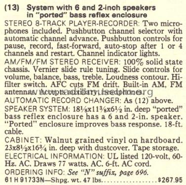 Silvertone 91733 Order= 61H 91733N; Sears, Roebuck & Co. (ID = 1611458) Radio