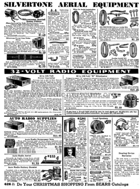 Silvertone Accessories, WLS Head Phones 57E4910 Catalogs #160 - #183, #199; Sears, Roebuck & Co. (ID = 1266573) Power-S