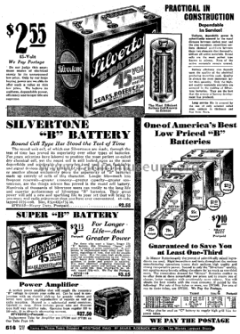 Silvertone Batteries and Storage Batteries ; Sears, Roebuck & Co. (ID = 1254906) A-courant