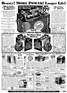 Silvertone Batteries and Storage Batteries ; Sears, Roebuck & Co. (ID = 1254978) Power-S