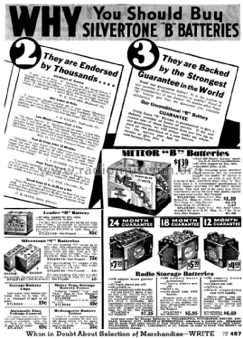 Silvertone Batteries and Storage Batteries ; Sears, Roebuck & Co. (ID = 1264536) Power-S