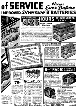 Silvertone Batteries and Storage Batteries ; Sears, Roebuck & Co. (ID = 1267084) Power-S