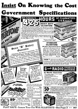 Silvertone Batteries and Storage Batteries ; Sears, Roebuck & Co. (ID = 1267095) Strom-V