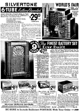 Silvertone Batteries and Storage Batteries ; Sears, Roebuck & Co. (ID = 1267505) Strom-V