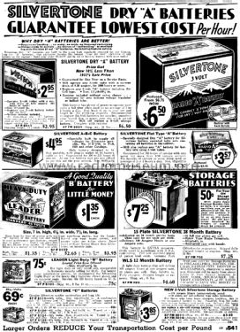 Silvertone Batteries and Storage Batteries ; Sears, Roebuck & Co. (ID = 1270183) Strom-V