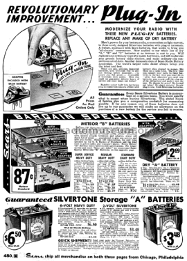 Silvertone Batteries and Storage Batteries ; Sears, Roebuck & Co. (ID = 1271539) Strom-V