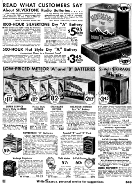 Silvertone Batteries and Storage Batteries ; Sears, Roebuck & Co. (ID = 1272309) Strom-V