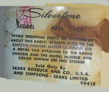 Silvertone Medalist Twelve Transistor 4226 ; Sears, Roebuck & Co. (ID = 2332527) Radio