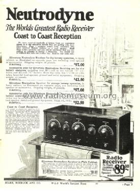 Silvertone Neutrodyne King manuf.; Sears, Roebuck & Co. (ID = 887821) Radio
