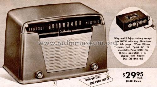 Silvertone Order= 57 ET 8203; Sears, Roebuck & Co. (ID = 1735200) Radio