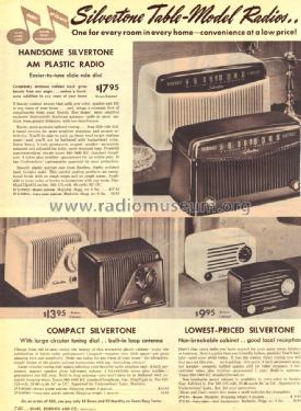 Silvertone Order= 57B 9000 Ch= 132.857; Sears, Roebuck & Co. (ID = 1615084) Radio