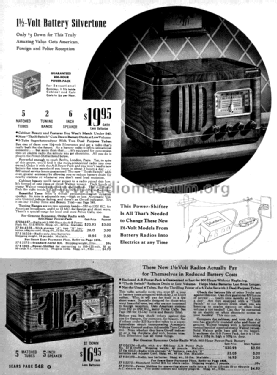 Silvertone Order= 57D 6354 Ch= 101.577; Sears, Roebuck & Co. (ID = 1304217) Radio