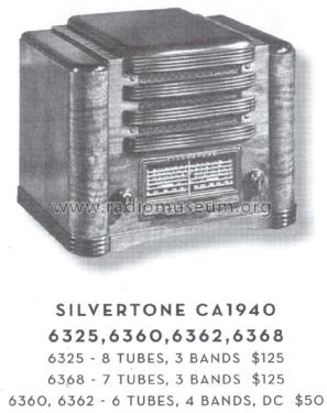 Silvertone Order= 57D 6360 Ch= 101.579; Sears, Roebuck & Co. (ID = 1564885) Radio