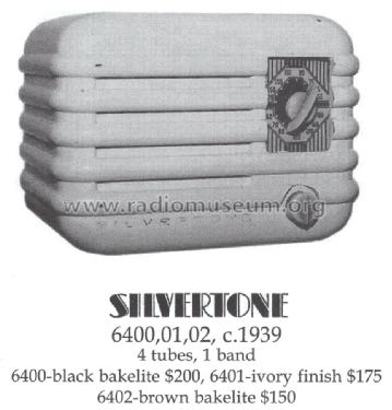 Silvertone Order= 57D 6400 Ch= 101.565; Sears, Roebuck & Co. (ID = 1473707) Radio