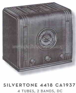 Silvertone Order= 57EM 4418; Sears, Roebuck & Co. (ID = 1565563) Radio