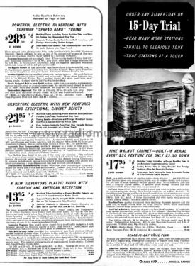 Silvertone Order= 57F 1571; Sears, Roebuck & Co. (ID = 1306951) Radio