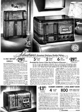Silvertone Order= 57H 2841; Sears, Roebuck & Co. (ID = 1310385) Radio