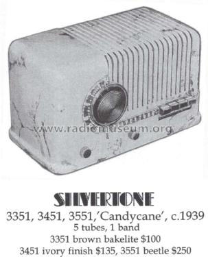 Silvertone Order= 57H 3351 Ch= 132.802 ; Sears, Roebuck & Co. (ID = 1473287) Radio