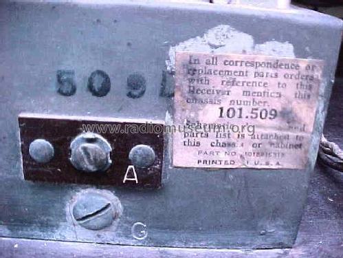 Silvertone Order= 57K 6022 Ch= 101.509; Sears, Roebuck & Co. (ID = 1303244) Radio
