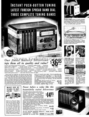 Silvertone Order= 57K 6040 or 57KM 6041 Ch= 101.619; Sears, Roebuck & Co. (ID = 1284820) Radio