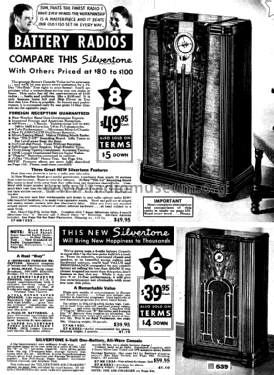 Silvertone 1933 Order= 57KM 1933 Ch= 334 ; Sears, Roebuck & Co. (ID = 1272298) Radio