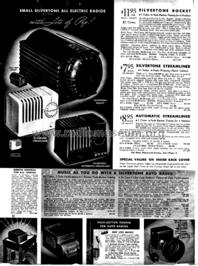 Silvertone 6102A Automatic Streamliner Order= 57L 6102A Ch= 101.526-1; Sears, Roebuck & Co. (ID = 1288028) Radio