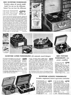 Silvertone Phonograph Catalog #160, #161, #165, #178, #181, #183, etc.; Sears, Roebuck & Co. (ID = 1325128) Aliment.
