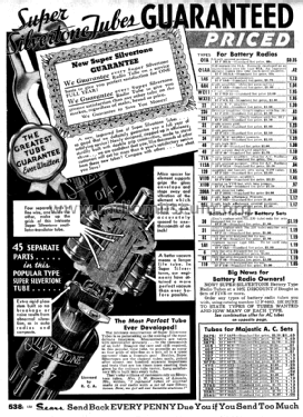 Silvertone Radio Tubes Catalogs #160 - #183, etc.; Sears, Roebuck & Co. (ID = 1269696) Power-S