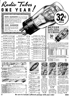 Silvertone Radio Tubes Catalogs #160 - #183, etc.; Sears, Roebuck & Co. (ID = 1272335) Power-S