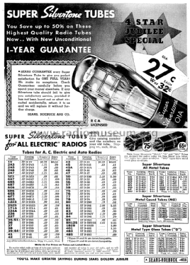 Silvertone Radio Tubes Catalogs #160 - #183, etc.; Sears, Roebuck & Co. (ID = 1275453) Power-S